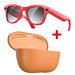 Red frame brown case