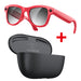Red frame black case